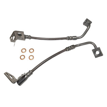 J&M Products Stainless Steel Rear Brake Hose Kit for 1993 Ford Mustang Cobra