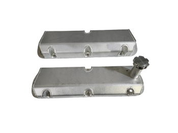 AF-6582-C2 Fabricated "Short" Valve Covers for 86-95 Mustang  (Bare Aluminum)