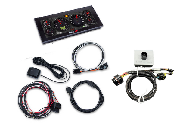 553-111 Holley EFI 6.86" Pro Dash w/ MF Kustoms Plug N Play Adapter 94-98 Mustang