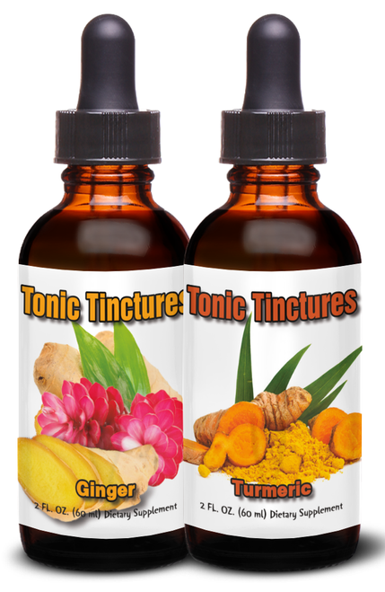 Turmeric and Ginger Twin Pack Liquid Extract Bottles