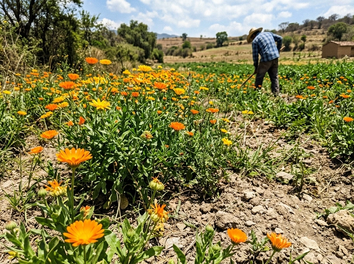 Calendula in natural environment