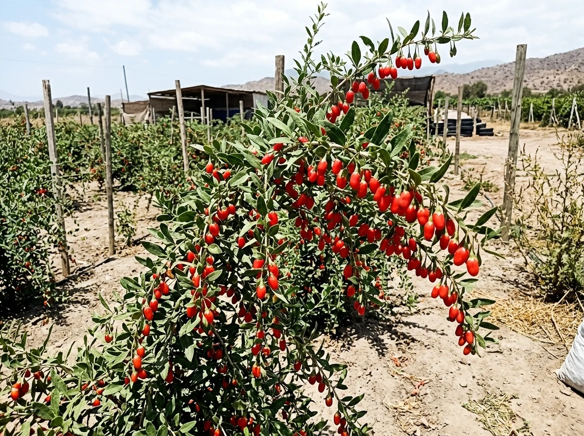 Goji growing in natural environment