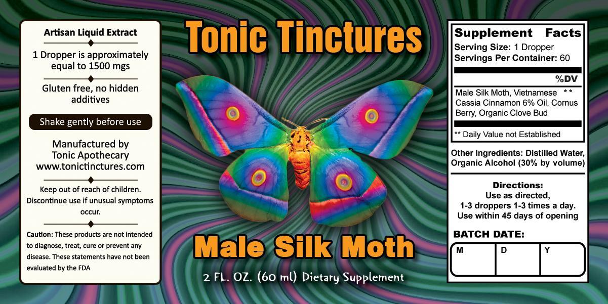 Male Silk Moth Supplement Facts Label