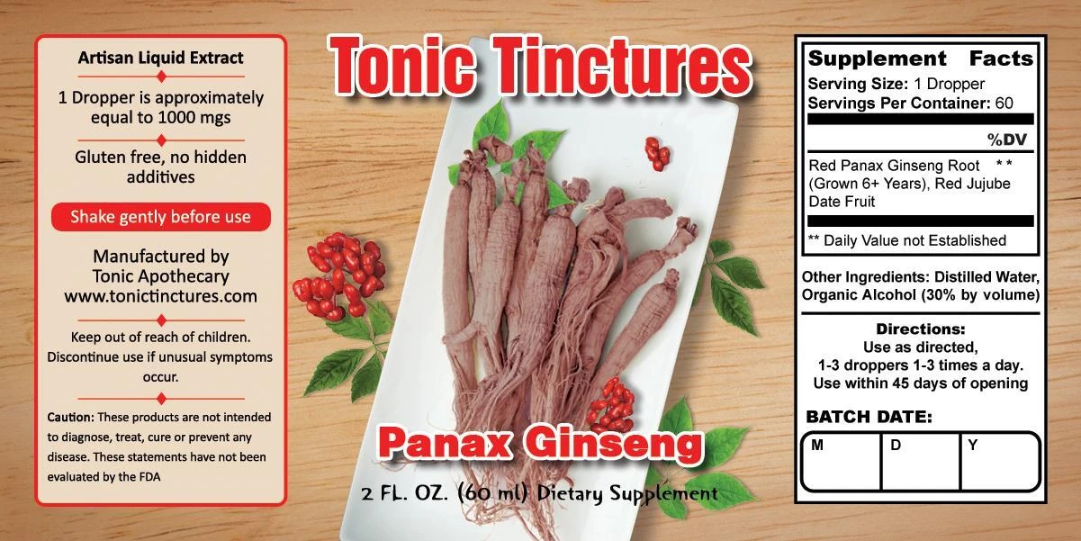Panax Ginseng Label
