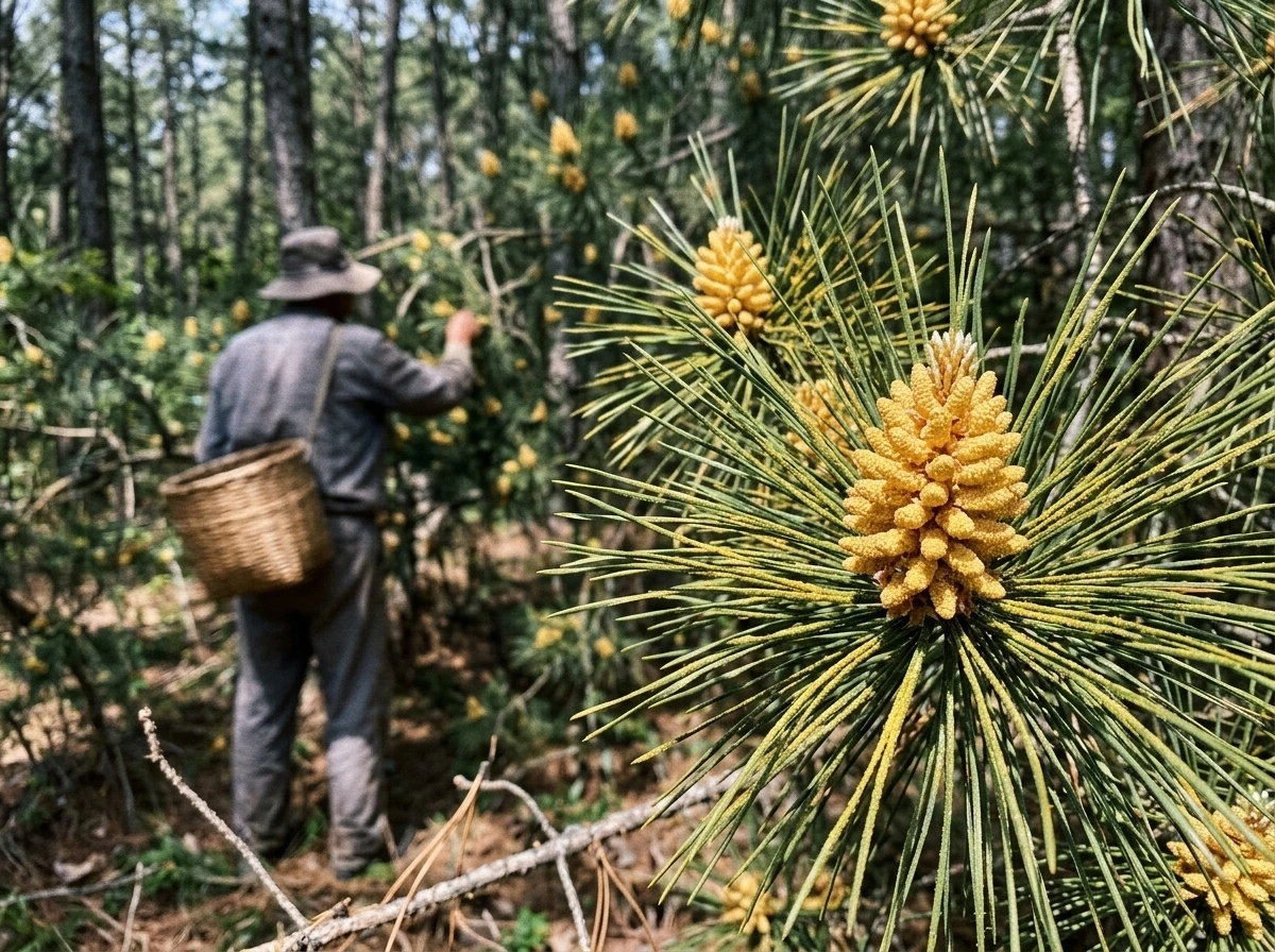 Pine Pollen in the wild