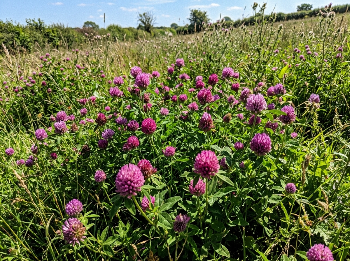 Red Clover growing in the wild.