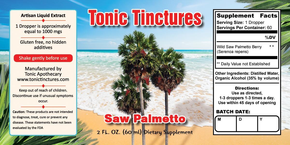 Saw Palmetto Supplement Facts Label