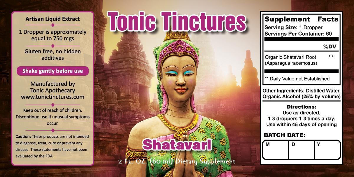 Shatavari Supplement Facts Label
