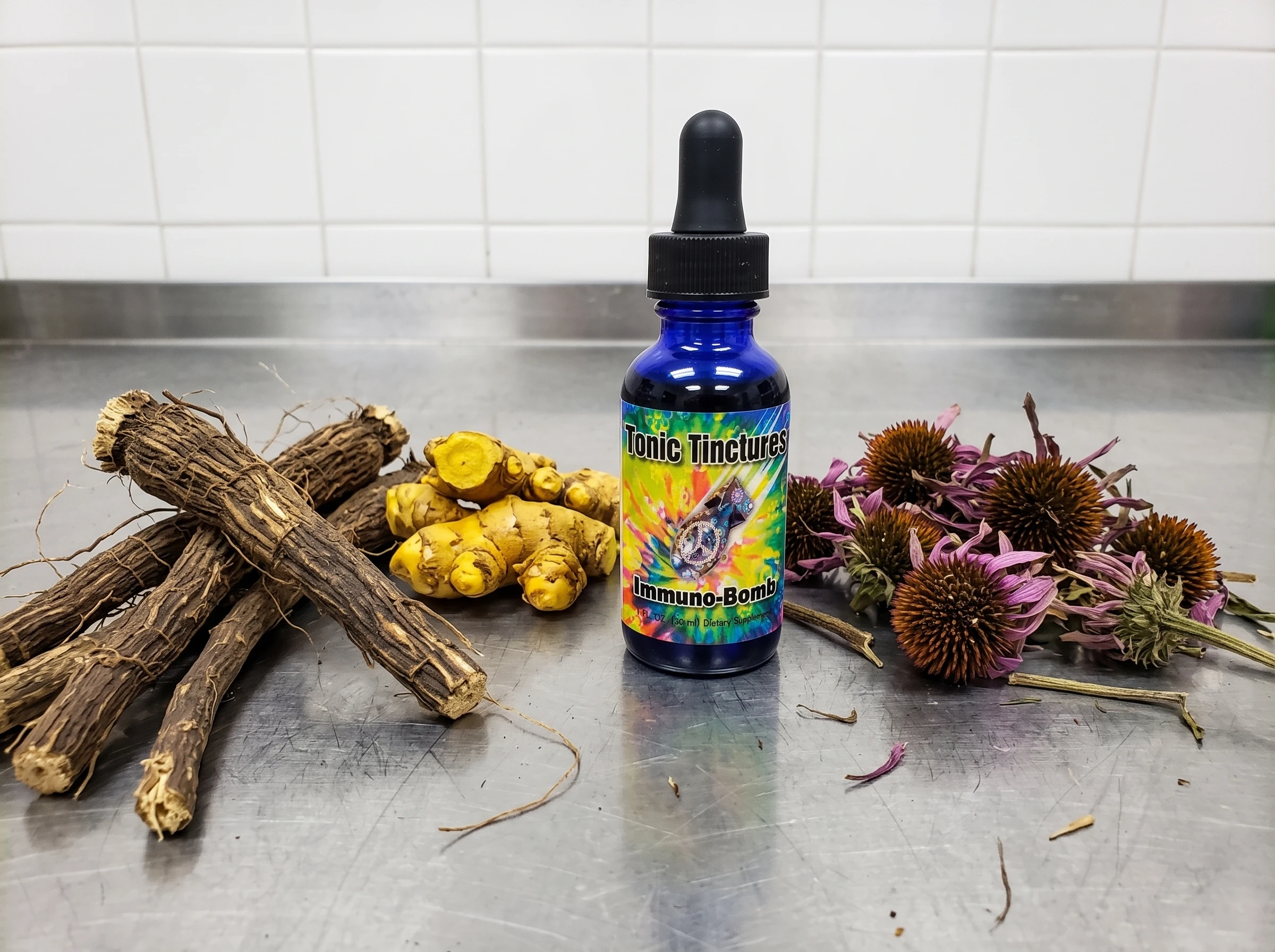 Immuno Bomb formulation with raw ingredients.