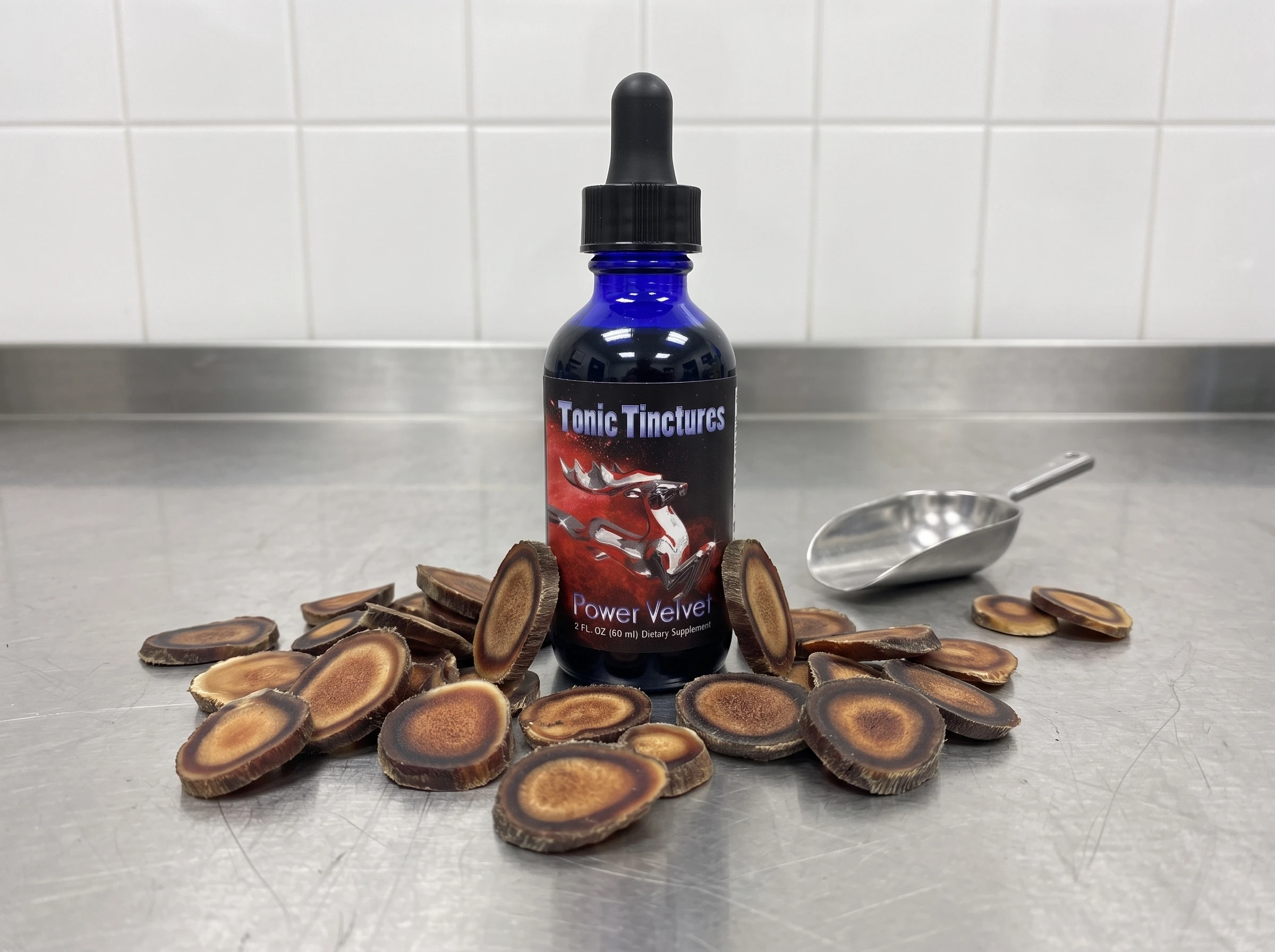 Power Velvet formulation with raw ingredients