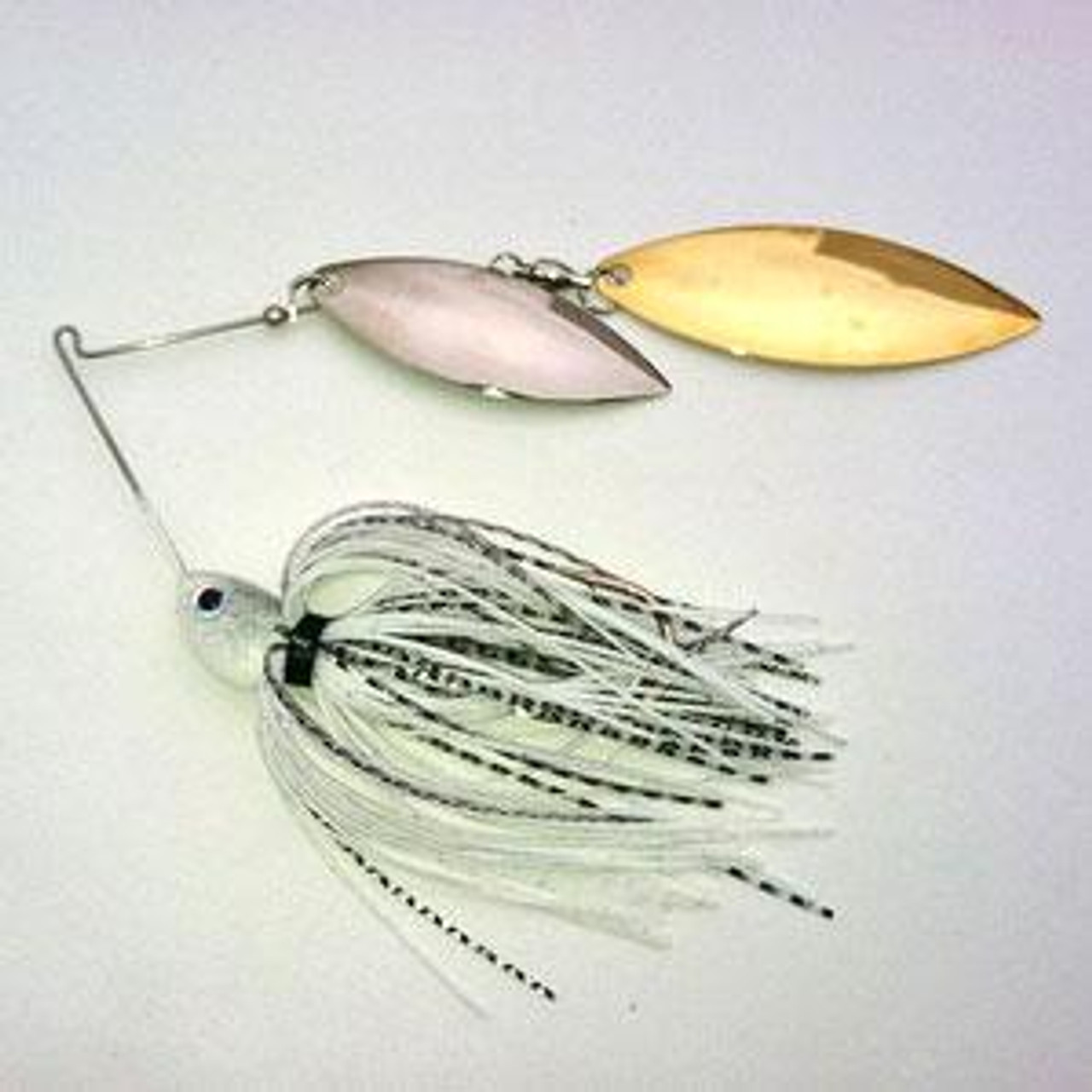 War Eagle Nickel Frame Tandem Willow Spinnerbait - White Silver