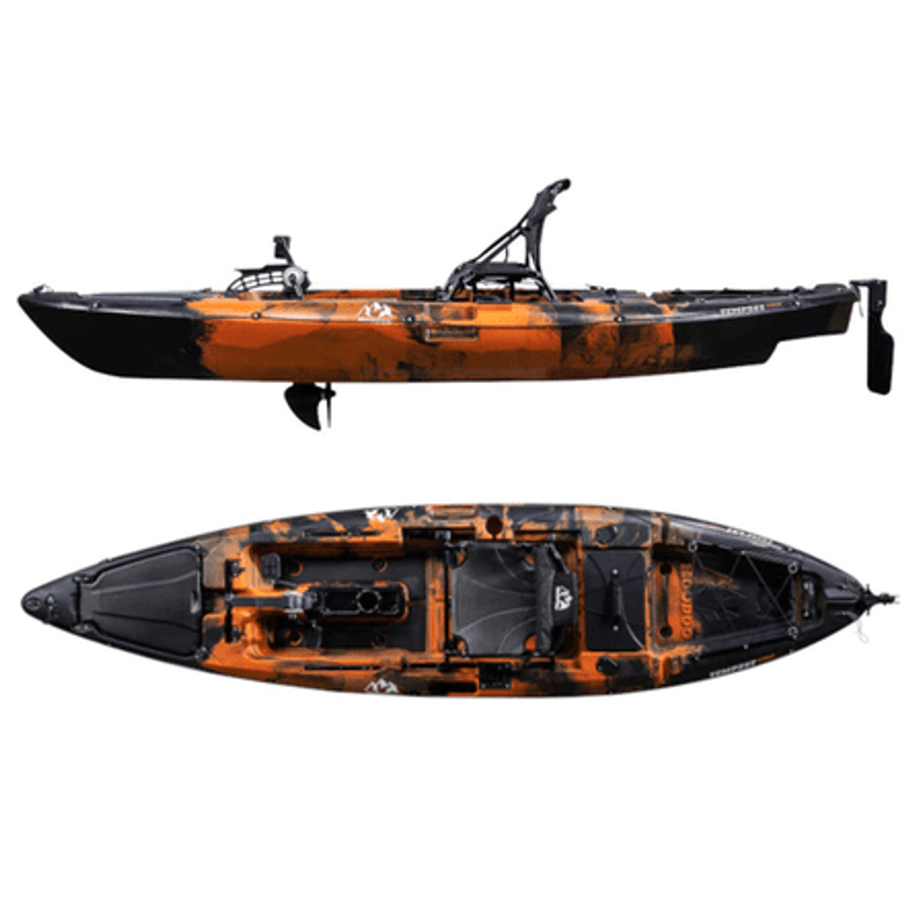 Hoodoo Tempest 120P, Pedal Drive Kayak, Sit-On-Top Fishing Kayak