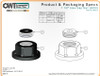 OZCO 1.5" Hex Cap Nut Ornamental Hardware