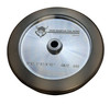 VMTW 8 inch diameter 1.5 in wide Face CBN Grinding Wheel 600 Grit. 1 inch of CBN on the side.  Square corners 5/8 inch arbor hole