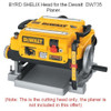 SHELIX Cutterhead by Byrd tool for Dewalt DW735 Planer OEM Size