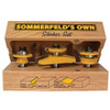 Sommerfeld's 3 Piece Matched Shaker or Mission Rail & Stile Woodworking Cabinet Door Router bit Set   1/2-Inch Shank