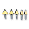 Sommerfeld 5-Pc Chamfer Router Bit Woodworking Tool Set