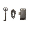 Surface Mount Lock w/Key Escutheon for Large Grandfather Clo Surface Mount Lock w/Key Escutheon for Large Grandfather Clo