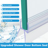 Viking Bath Ultra Clear Frameless Shower Door bottom seal for 3/8 inch thick glass  39 in length 5 pack  Keep water in the shower area