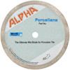 ALPHA Porcellana Wet Blade for Porcelain Marble Granite Tile (PT04A+ 4-3/8")