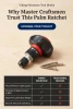Ergonomic Ratchet On/Off Large Palm Hex Head Tool driver for tight spaces