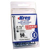 Kreg SML-C250B-50 Blue-Kote WR Pocket Screws 2-1/2-Inch, 8 Coarse, Washer-H...