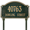 Whitehall Custom Williamsburg Estate Two-Line Lawn Address Plaque with Stakes