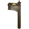 French Bronze Balmoral Streetside Monogram Mailbox & Post Package #16237