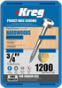 Kreg SPS-F075-1200 3/4" Pan Head Fine Thread #7 Pocket Hole Screws (1200 Count)