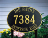 Whitehall 2921 Estate Three Line Hawthorne Oval Lawn Address Plaque