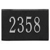 Whitehall Locking Wall Mailbox Number Plaque Insert in Black with Silver Writing