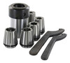 Beall Tool 1 in x 8 tpi Collet Chuck with Nut, Spanner Set & 5 ER-32 Collets