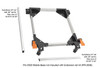 Portamate PM-3036 Extension Rails for PM-3500 Mobile base (2 Piece), 36"