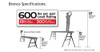 One Pair Bronco All Terrain Telescoping Sawhorses Miter Saw Stand