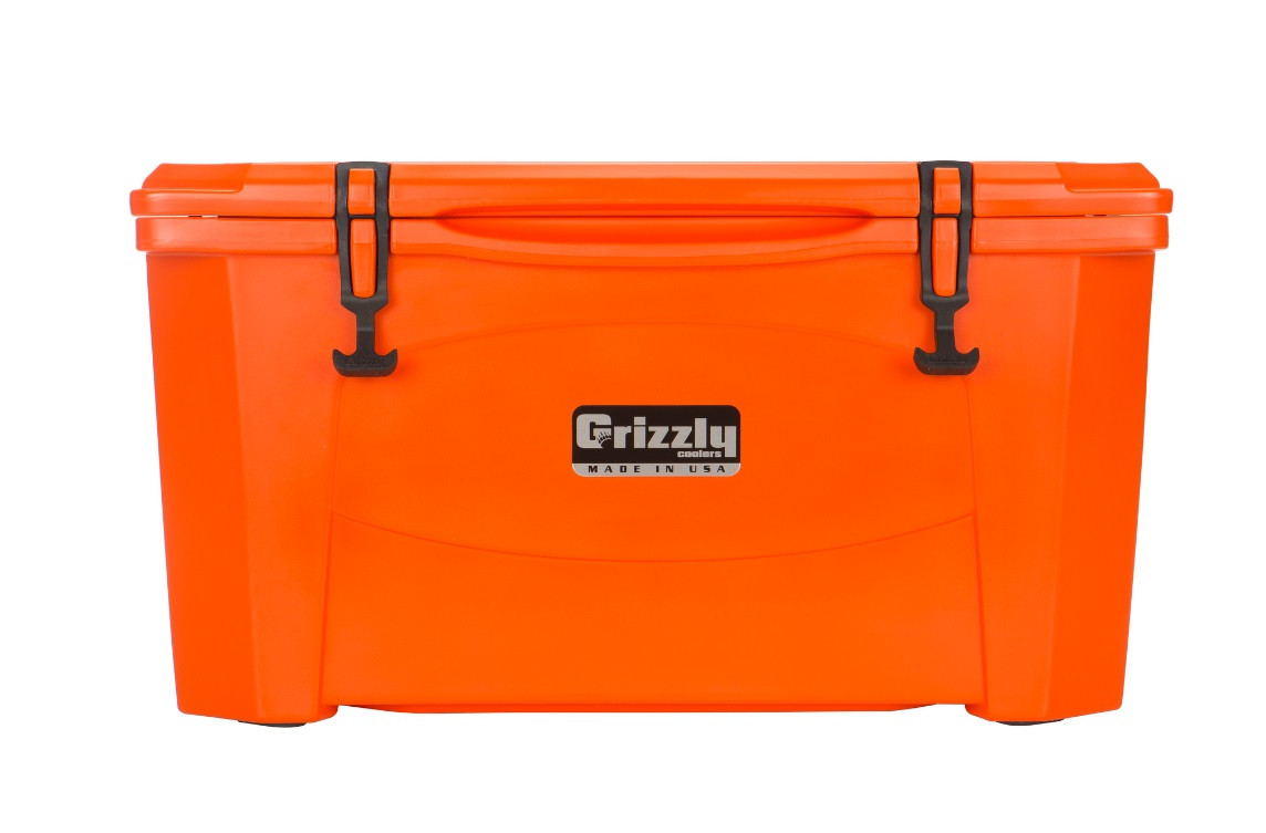Grizzly Coolers 60 Quart Cooler, Orange Viking Mountain Tool Works