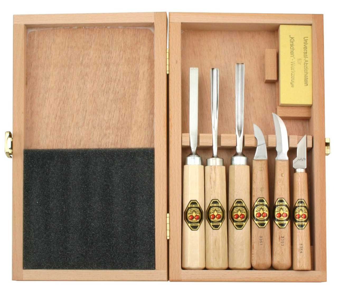 Two Cherries 5153437 7Piece Wood Carving Set in Wooden Box VMTW, L.L.C.