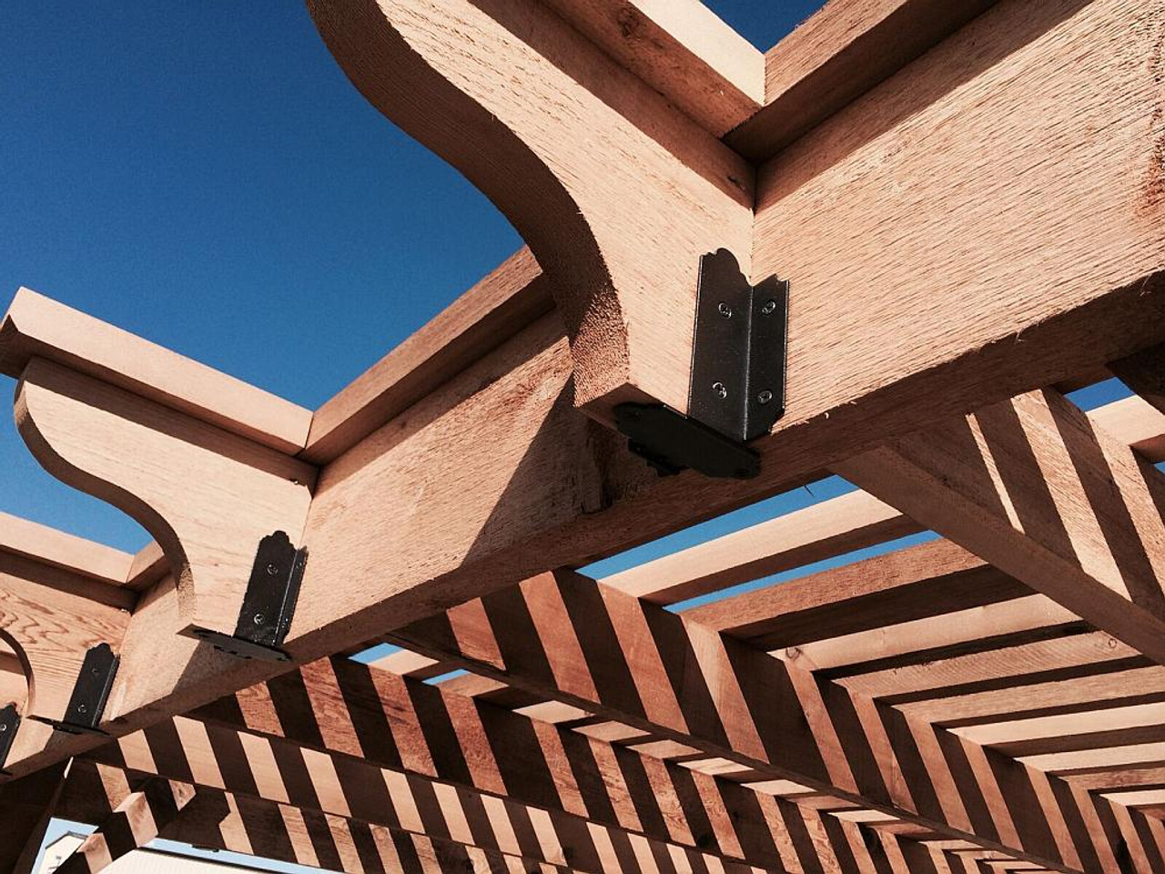 OZCO Building Products Project #325 Kit -- 12x16 Vineyard Pergola in Laredo Sunset