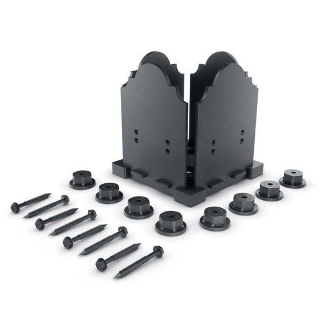OZCO 6''x6'' Laredo Sunset Post Base Kit Hardware / Ornamental Wood Ties
