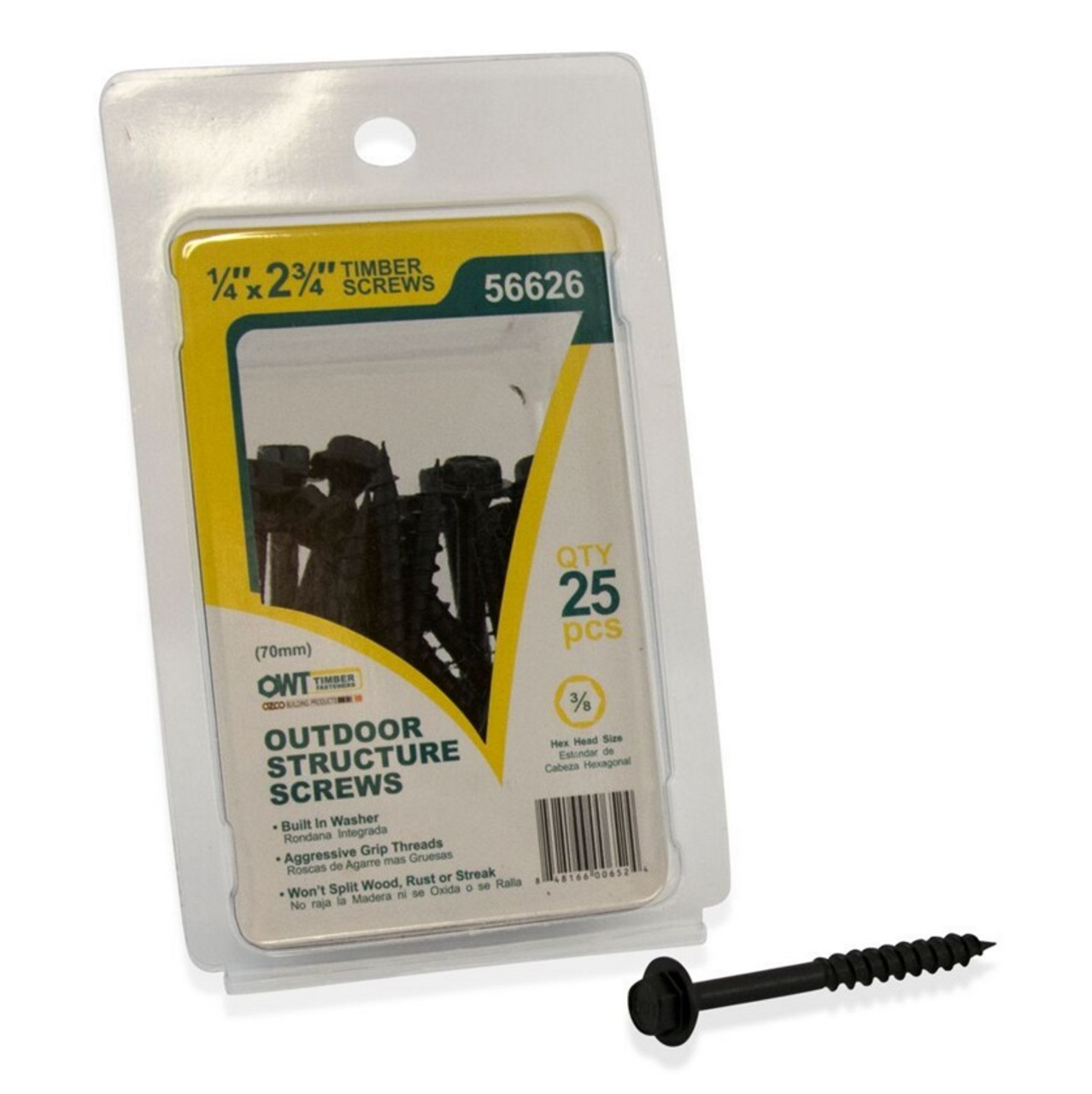 OZCO 1/4'' x 2-3/4'' Timber Screws - Ornamental Wood Ties