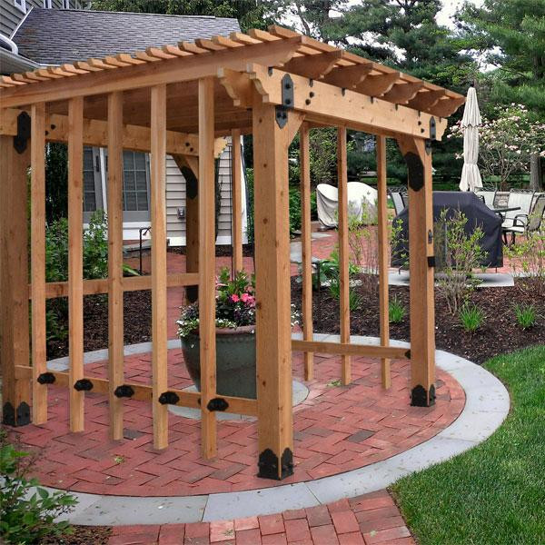 OZCO 8"x8" Ornamental Wood Tie Anchor Kit Laredo Sunset. Mailbox to Arbor Builds