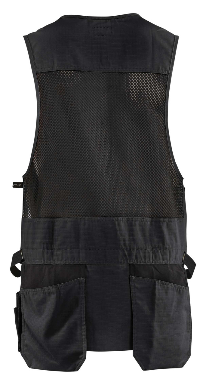 Blaklader Black Rip Stop Mesh Utility Vest for Carpentry Construction