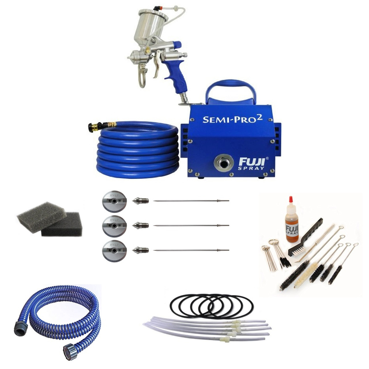 Fuji 2203G Semi-PRO 2 Gravity Feed HVLP Paint Sprayer System and Accessories