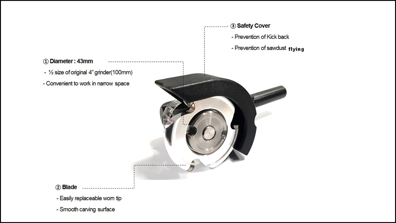 Manpa MP21-2-H Spare Belt Cutter Housing with 2 inch Power cutter Carbide Wheel