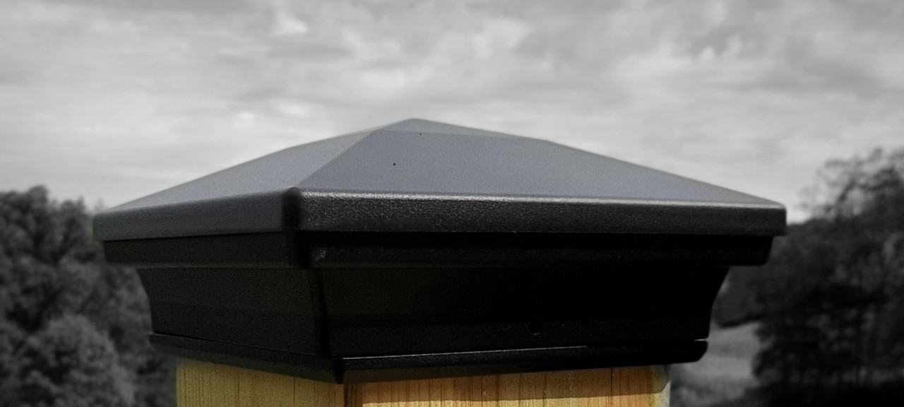 DekPro Aluminum 6x6 Post Cap - Textured Black 6"x6" Actual Opening