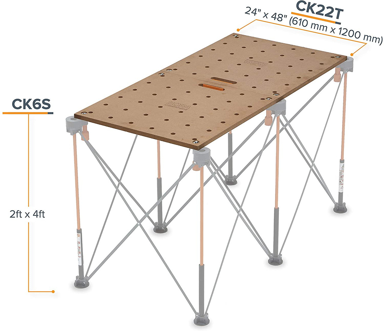 Bora Centipede Workbench Table Top 20mm Dog Holes    Temporary Work Bench CK22TM
