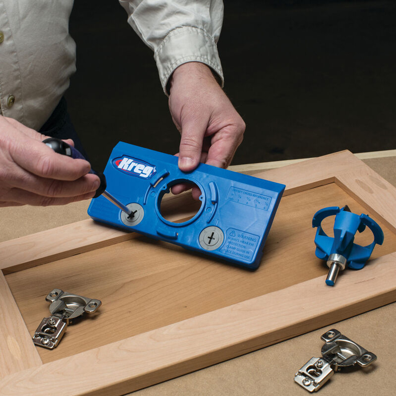 Kreg Cabinet Hardware Installation + Pocket Hole Jig Kit + two face clamp set