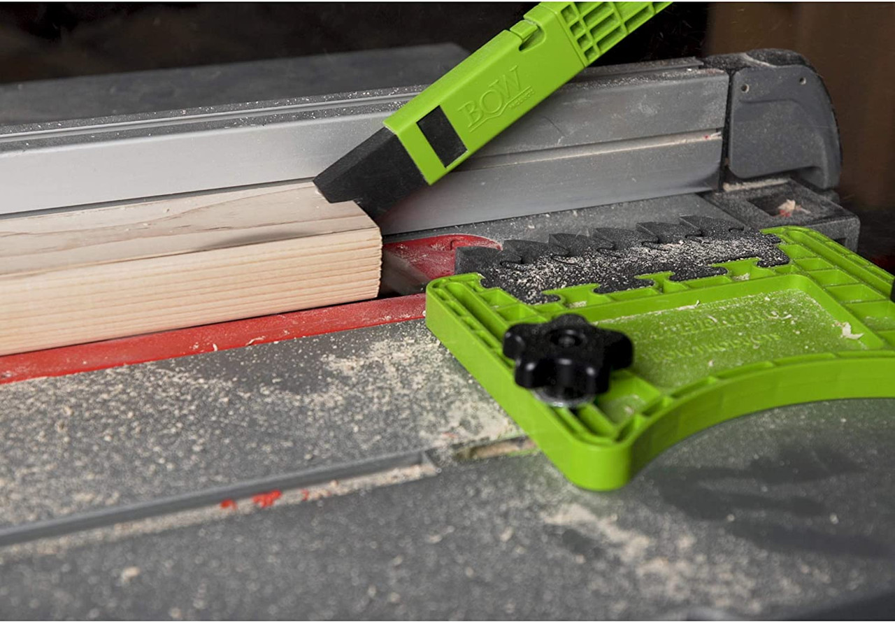 BOW Products PushPRO Push Stick PP1 - EVA Tipped Push Block for Table Saws - Reduces Vibrations and Improves Material Grip - Woodworking Safety Accessory