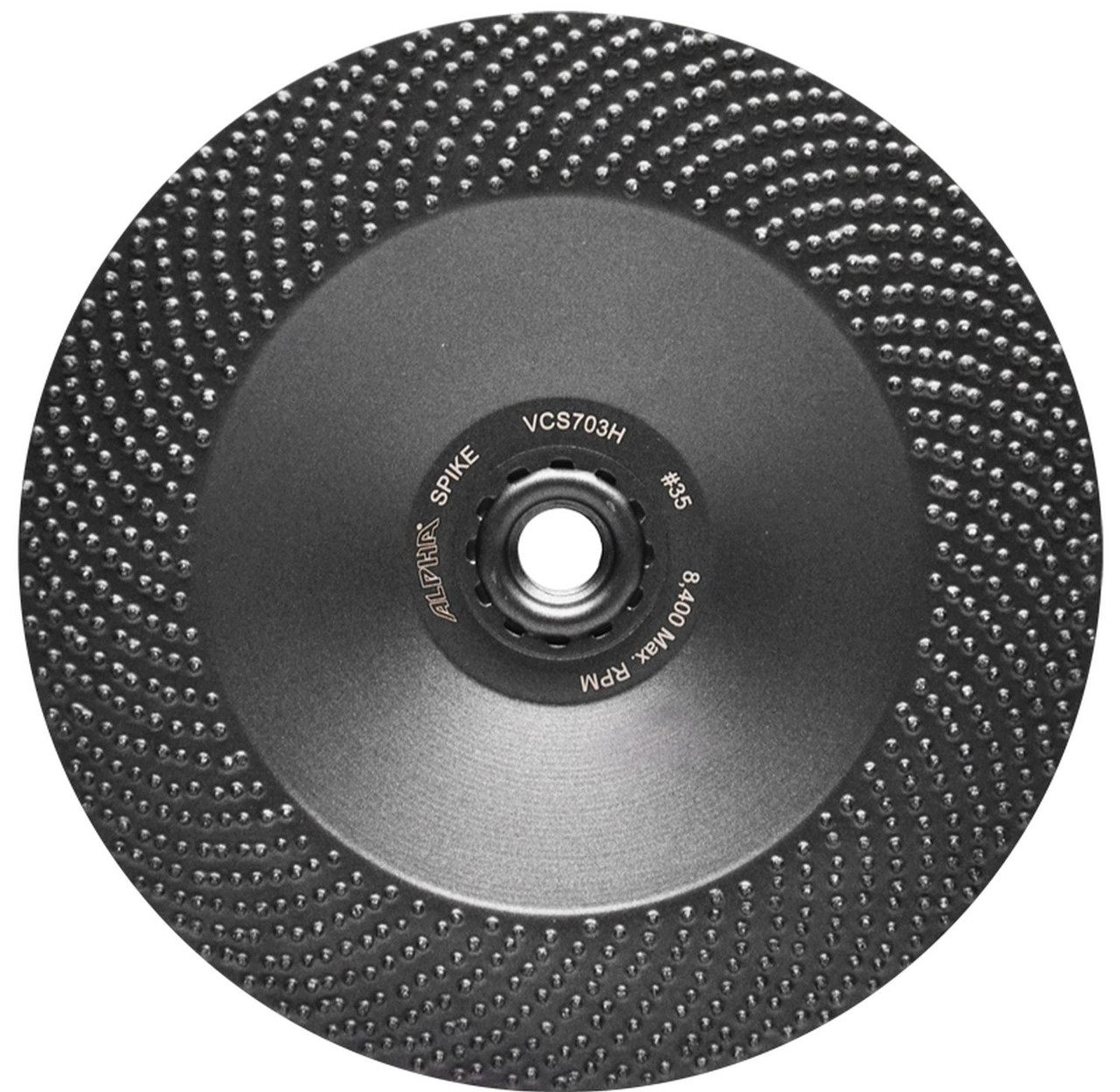 ALPHA SPIKE DISC 7" Dia x 5/8"-11 Arbor Max Grit # 35 Removes Epoxy Urethane VCS703H