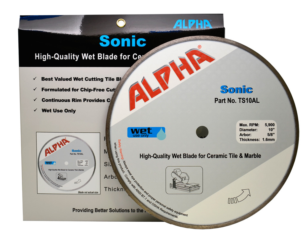 ALPHA Sonic Wet Blade for cutting Tile 