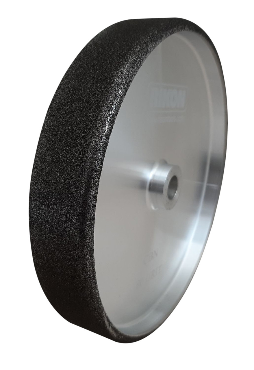 Rikon PRO Series 82-5080R CBN Grinding Wheel 80 Grit 8 inch Wheel 1-1/2 inch wide with Radius to Sharpen High Speed Steel Cutting Tools for your Woodworking Lathe